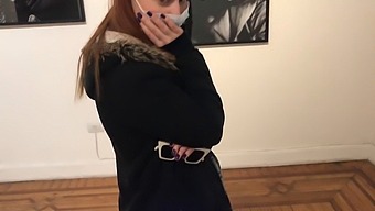 Exploring Erotic Pleasure In A Gallery With A Vibrator