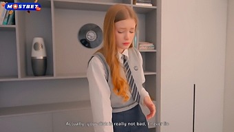 Redhead Student Caught On Webcam, Choose Between Punishment And Rough Sex.